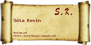 Sóta Kevin névjegykártya
